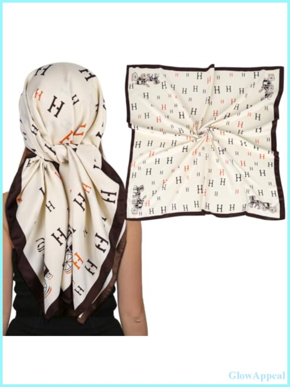 Luxury Satin Head Scarf 35x35 - Silk-like Wrap for Women, Versatile Shawl/Sun